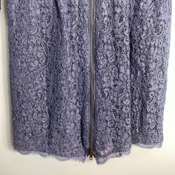 Adrianna Papell Purple Short Evening Lace Dress Size 4 Cocktail Party - Picture 6 of 12